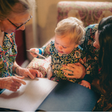 William Morris Children's PJ Set Strawberry Thief Navy Blue