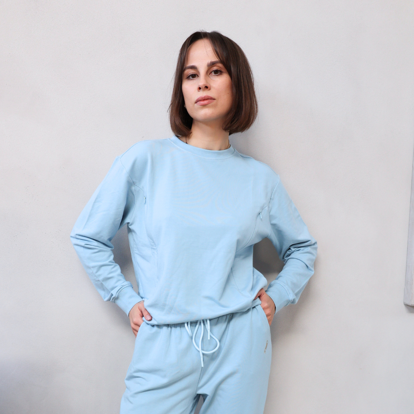 Breastfeeding Sweatshirt - Baby Blue