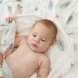 Feathers Large Muslin Blanket