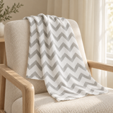Zig Zag Large Muslin Blanket