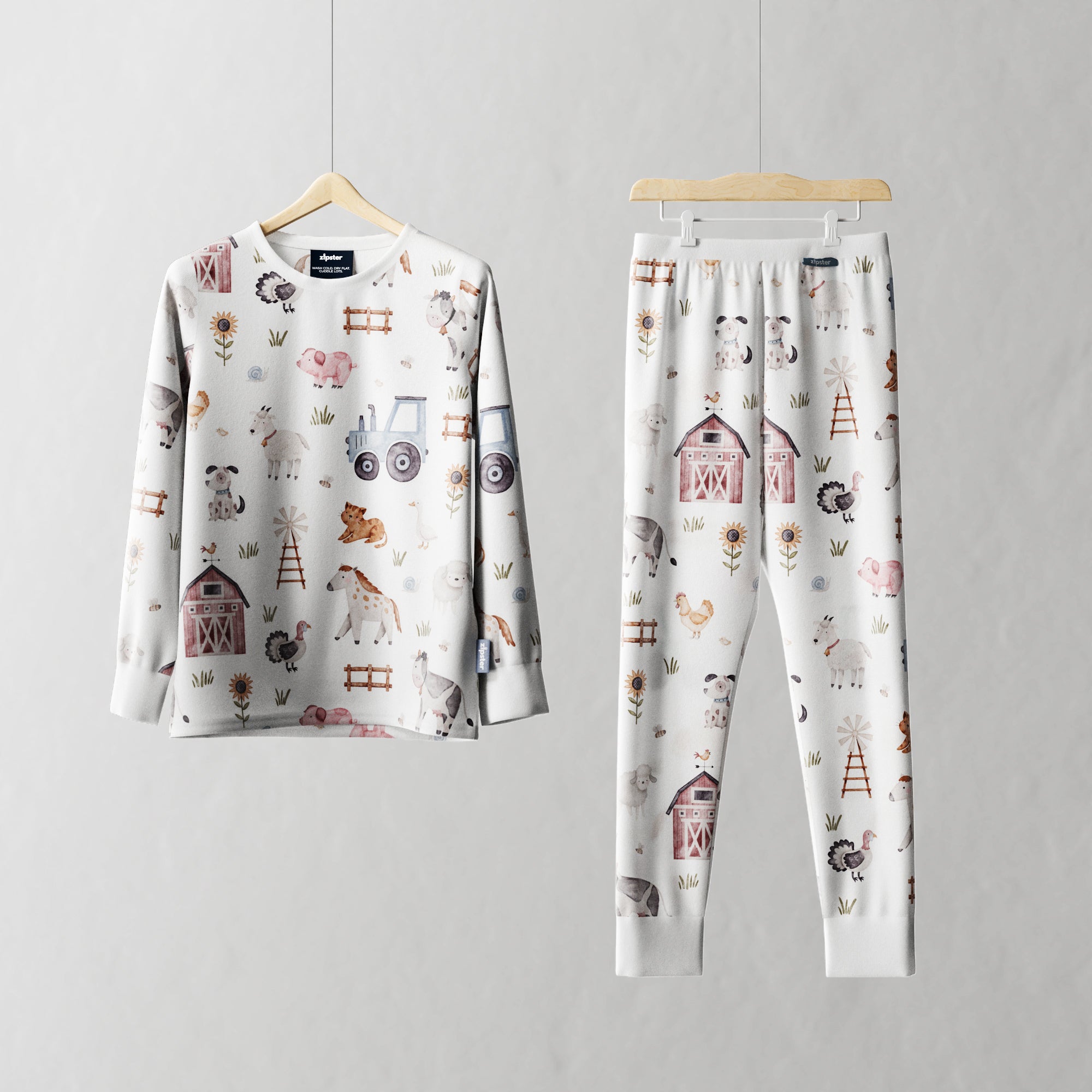Children's PJ Set Farmyard