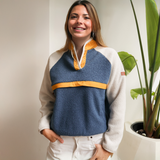 Breastfeeding Fleece Retro Blue