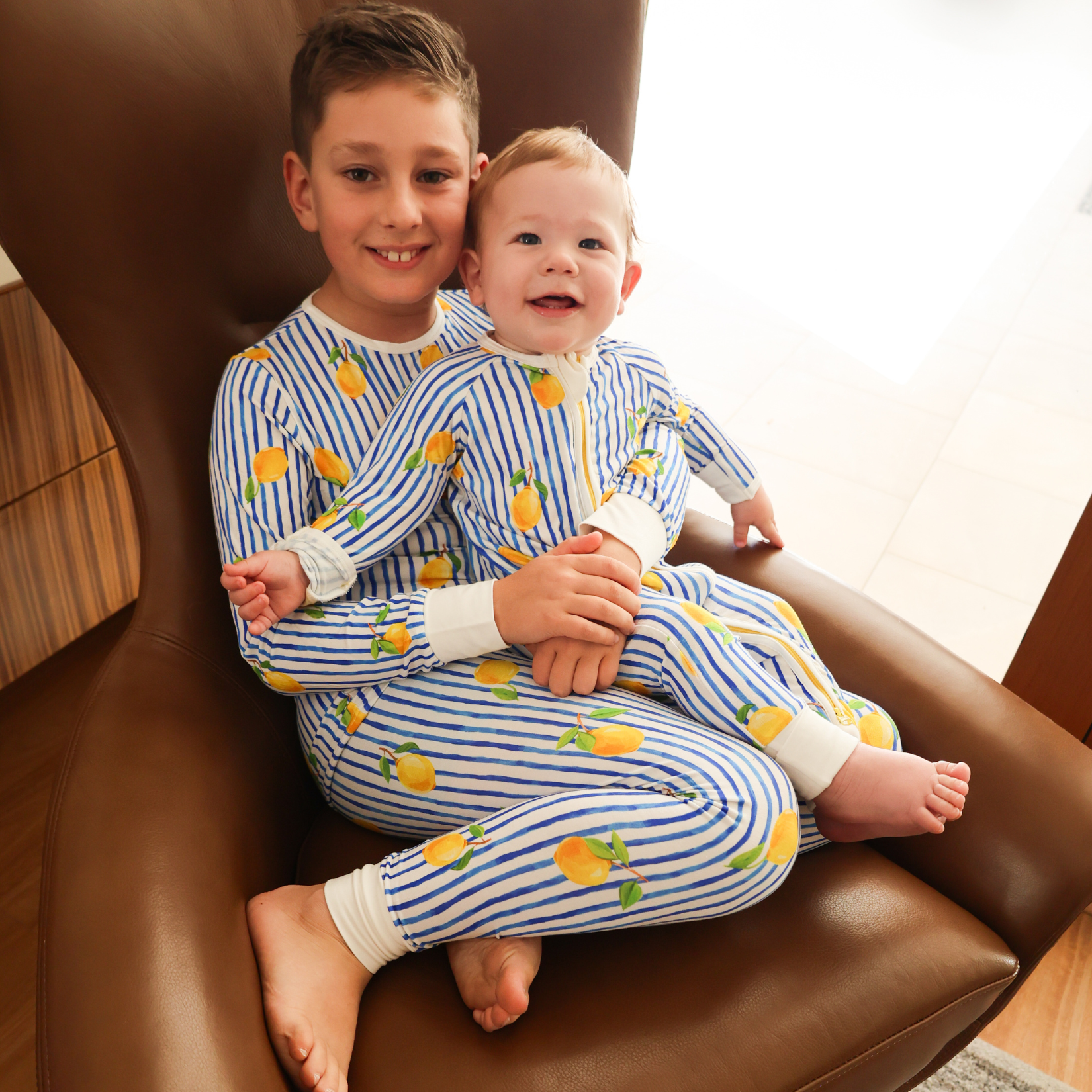 Children's PJ Set Mediterranean Lemons