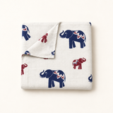 Muslin Elephants Navy