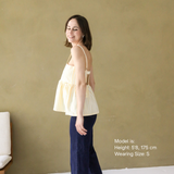 Breastfeeding Peplum Top Yellow