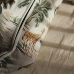 Video of Zipster babygrow in jungle pattern, close up of bamboo fabric.
