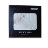 Feathers Large Muslin Blanket - Zipster